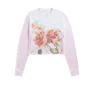Taylor Swift Pink Color Fade Long Sleeve Crop Tee